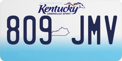 KY license plate 809JMV