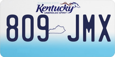 KY license plate 809JMX