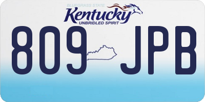 KY license plate 809JPB
