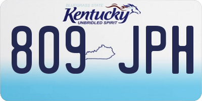 KY license plate 809JPH