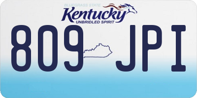 KY license plate 809JPI