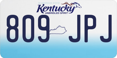 KY license plate 809JPJ