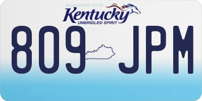 KY license plate 809JPM