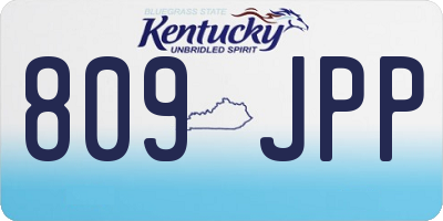 KY license plate 809JPP