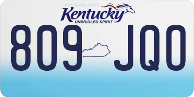 KY license plate 809JQO