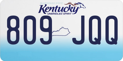 KY license plate 809JQQ