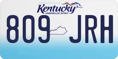 KY license plate 809JRH