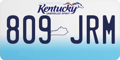 KY license plate 809JRM