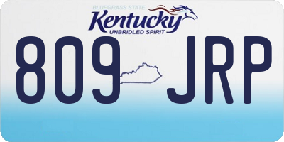KY license plate 809JRP