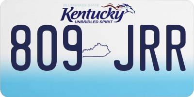 KY license plate 809JRR