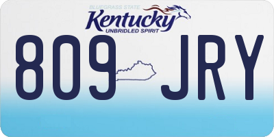 KY license plate 809JRY