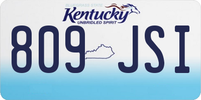 KY license plate 809JSI