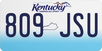 KY license plate 809JSU