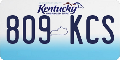 KY license plate 809KCS