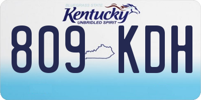 KY license plate 809KDH