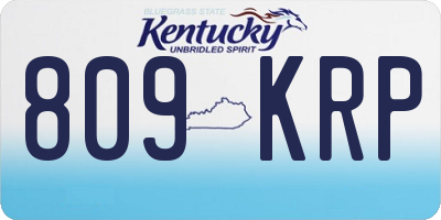 KY license plate 809KRP