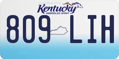 KY license plate 809LIH