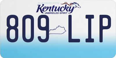 KY license plate 809LIP
