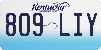 KY license plate 809LIY