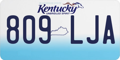 KY license plate 809LJA
