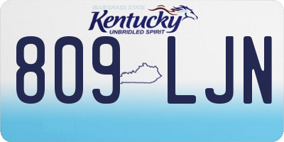 KY license plate 809LJN