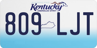 KY license plate 809LJT