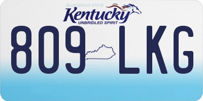 KY license plate 809LKG