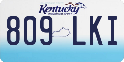 KY license plate 809LKI