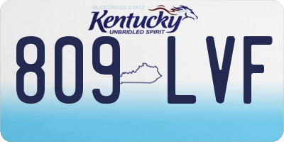KY license plate 809LVF