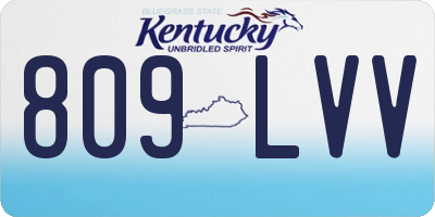 KY license plate 809LVV