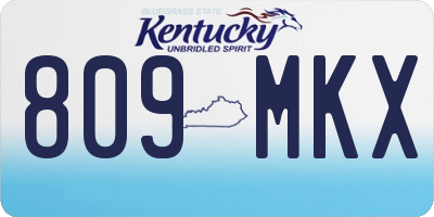 KY license plate 809MKX