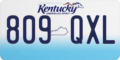 KY license plate 809QXL