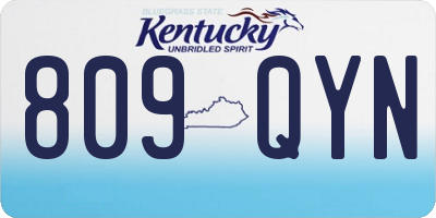 KY license plate 809QYN