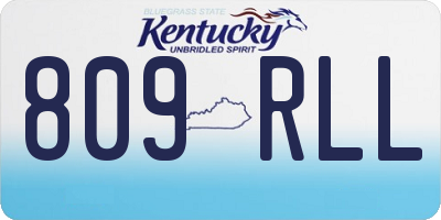 KY license plate 809RLL