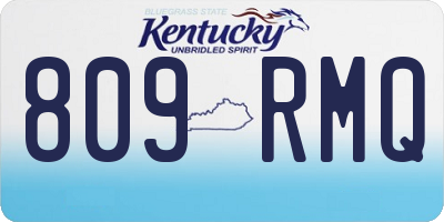 KY license plate 809RMQ