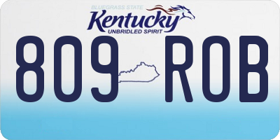KY license plate 809ROB