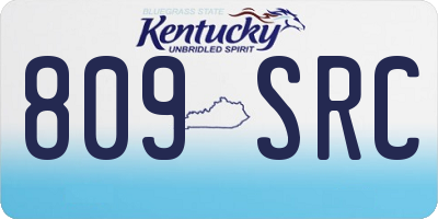 KY license plate 809SRC