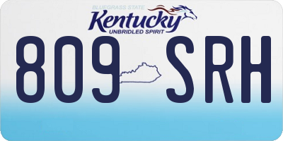 KY license plate 809SRH