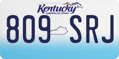 KY license plate 809SRJ