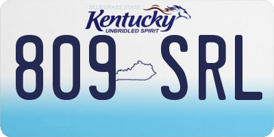 KY license plate 809SRL