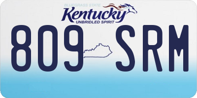 KY license plate 809SRM