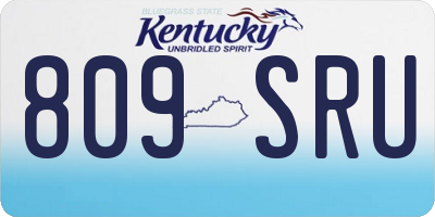 KY license plate 809SRU