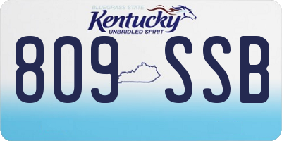 KY license plate 809SSB
