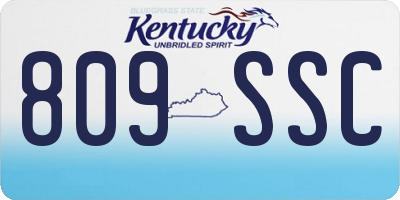 KY license plate 809SSC