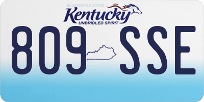 KY license plate 809SSE