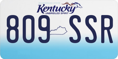 KY license plate 809SSR