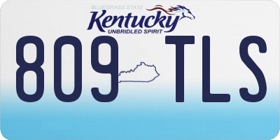 KY license plate 809TLS