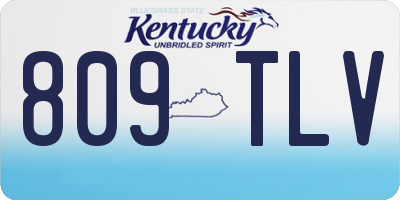 KY license plate 809TLV