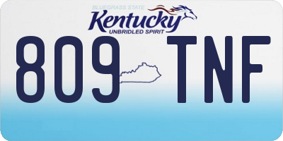 KY license plate 809TNF