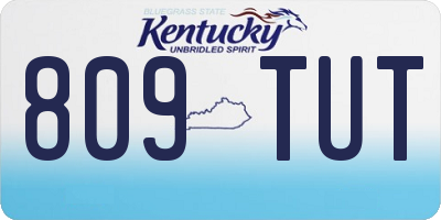 KY license plate 809TUT